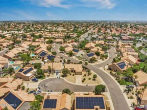 Homes in Arizona with solar panels on roof